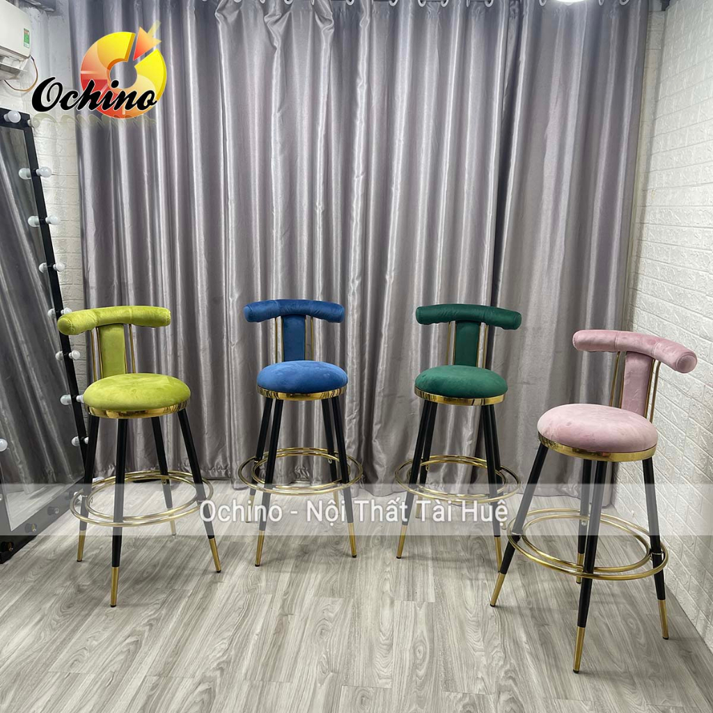 Ghế Bar Nhập Khẩu Chân Mạ Vàng inox 204 Cao Cấp (Ảnh Thật Và Video)