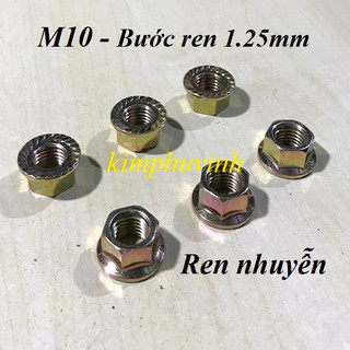 20 CON - M10 (Ren 1.25mm) ĐAI ỐC LÔNG ĐỀN 10 li  - ĐAI ỐC REN NHUYỄN M10- ĐAI ỐC REN MỊN 10MM