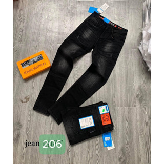 Mã Số QSN206 Quần Jean Nam màu đen dễ phối cho nam chất liệu denim co giản 4 chiều cho nam nhiều mẫu mã mới