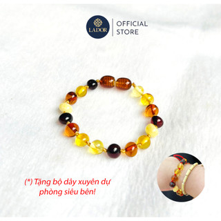  Vòng tay hổ phách Amber tự nhiên cho bé từ 5 tuổi và Mẹ - Trang sức Lador - LD00038