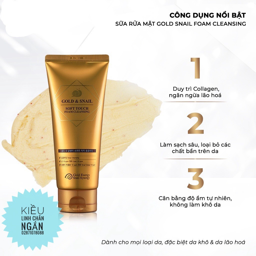 [SRM21] Sữa Rửa Mặt Ốc Sên Vàng 24K