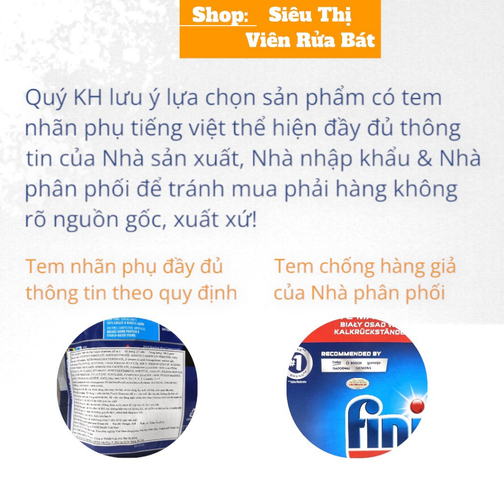 Viên rửa bát Finish All in 1 [nhiều chức năng, rẻ vô địch]