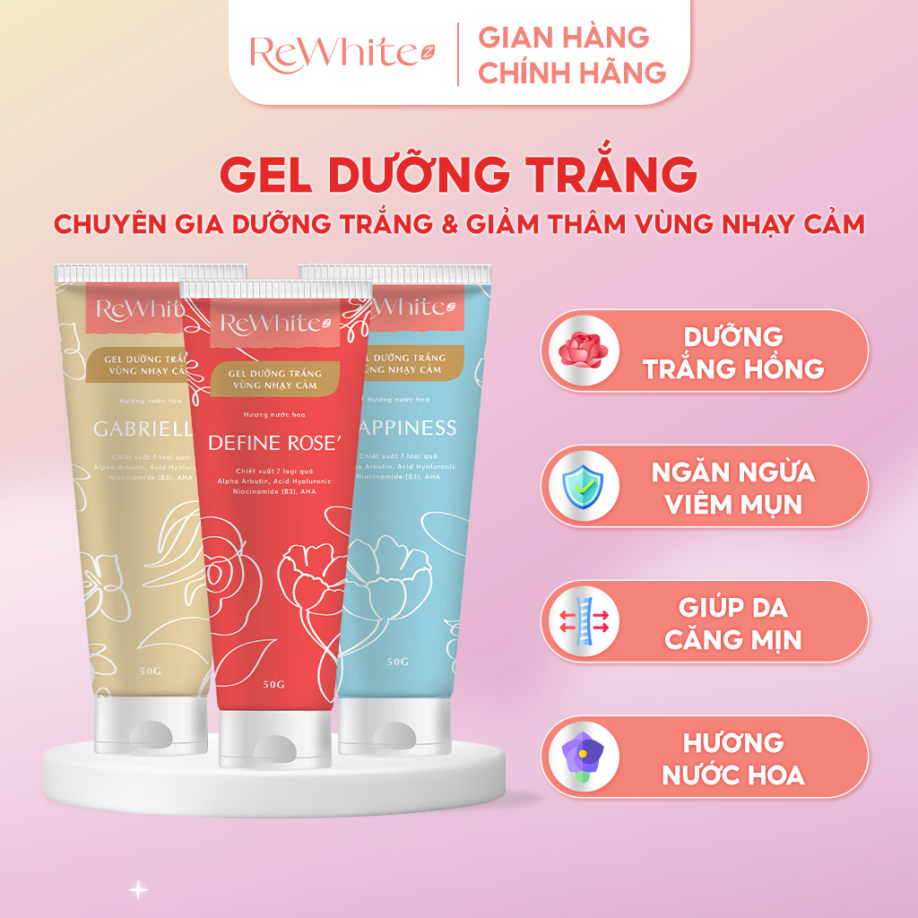 Gel Dưỡng Trắng Rewhitez Giảm Thâm Nách, Vùng Kín, Háng, Mông 50g