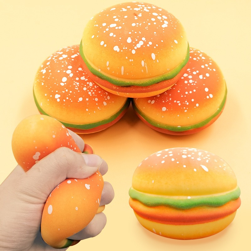 Đồ Chơi Bóp Mềm Squishy 8cm Hình Bánh Mì Nướng Humbeger Dễ Thương Cho Bé