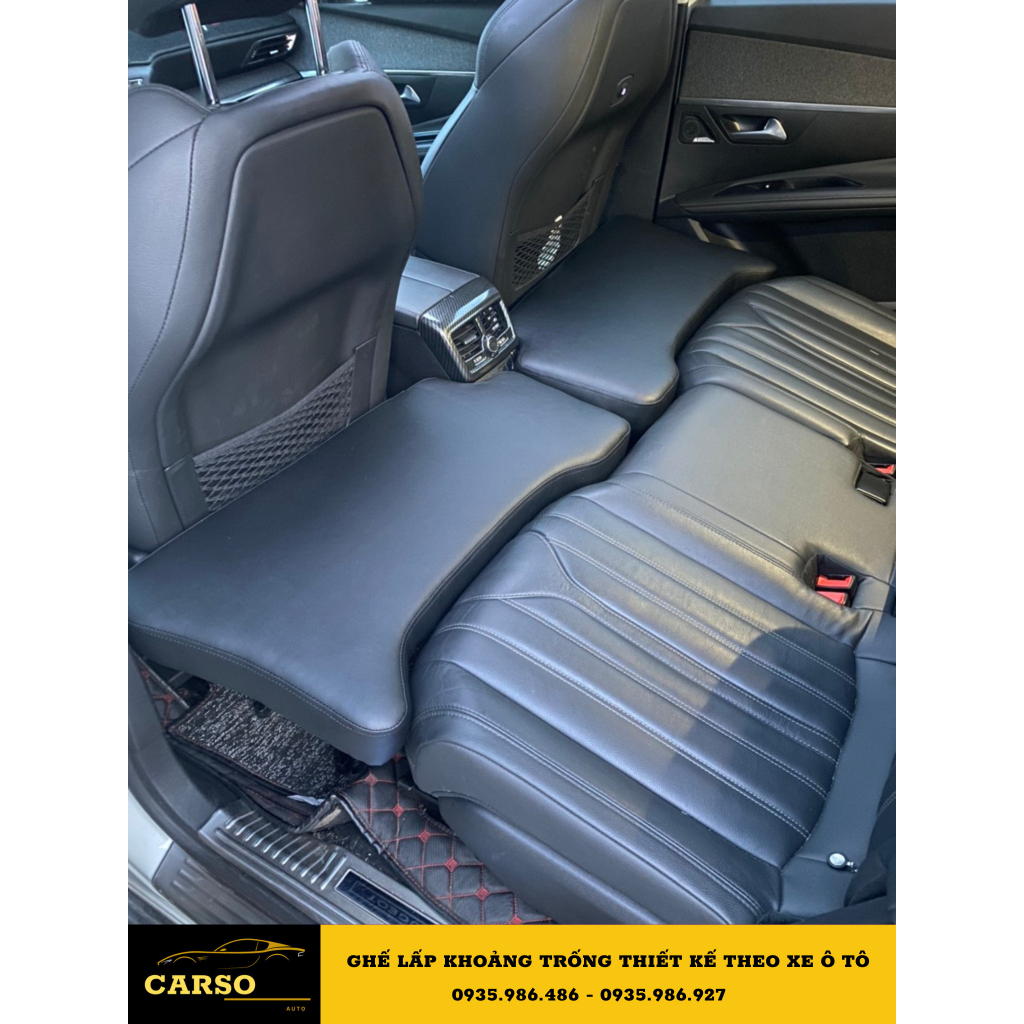 Đệm ghế sau lấp khoảng trống xe ô tô Peugeot 2008 & 3008 & 5008  thay thế cho đệm hơi chuẩn khít theo xe