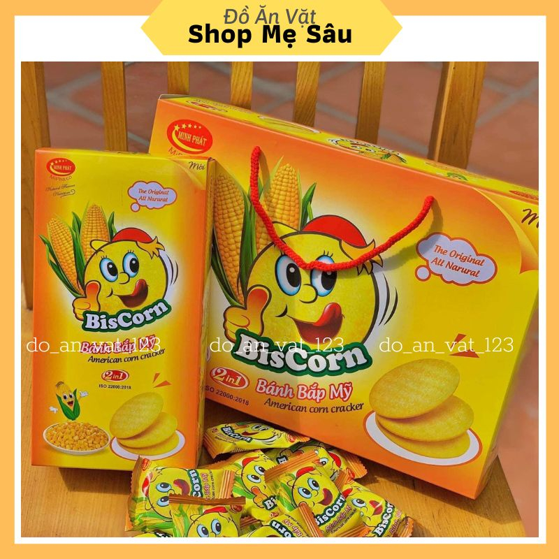500 gram Bánh Quy Bắp Swetcor Minh Phát, bánh quy bắp mỹ ngon giòn hấp dẫn giá rẻ