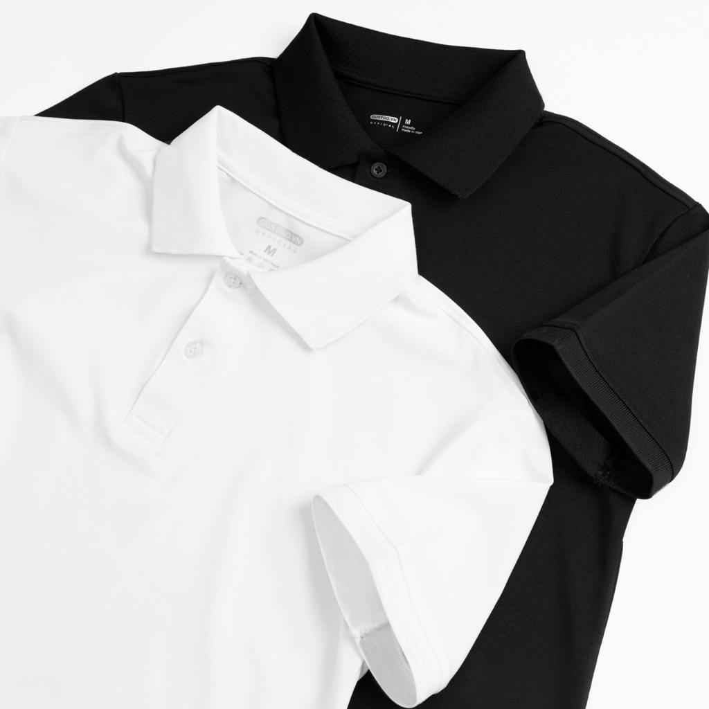 Combo 3 Áo Polo GustGo Nam Basic Trơn Co Giãn Thoải Mái Full Size