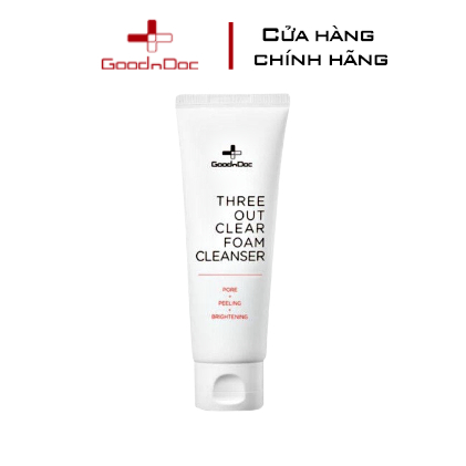 Sữa Rửa Mặt Dưỡng Sáng Cho Da Dầu Da Mụn Da Khô GoodnDoc Three Out Clear Foam Cleanser 150ml