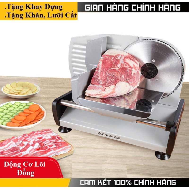 Máy thái lát thịt, giò chả - Máy cắt rau củ, thực phẩm Chính hãng