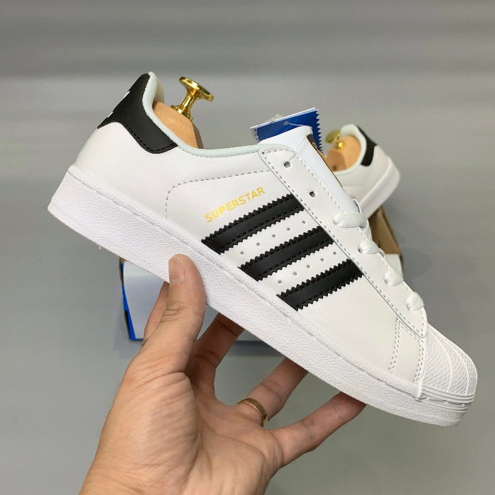 Giày Adidas Sò Trắng Đen Nam Nữ, Giày Adidas Super Star Mũi Vỏ Sò Thời Trang