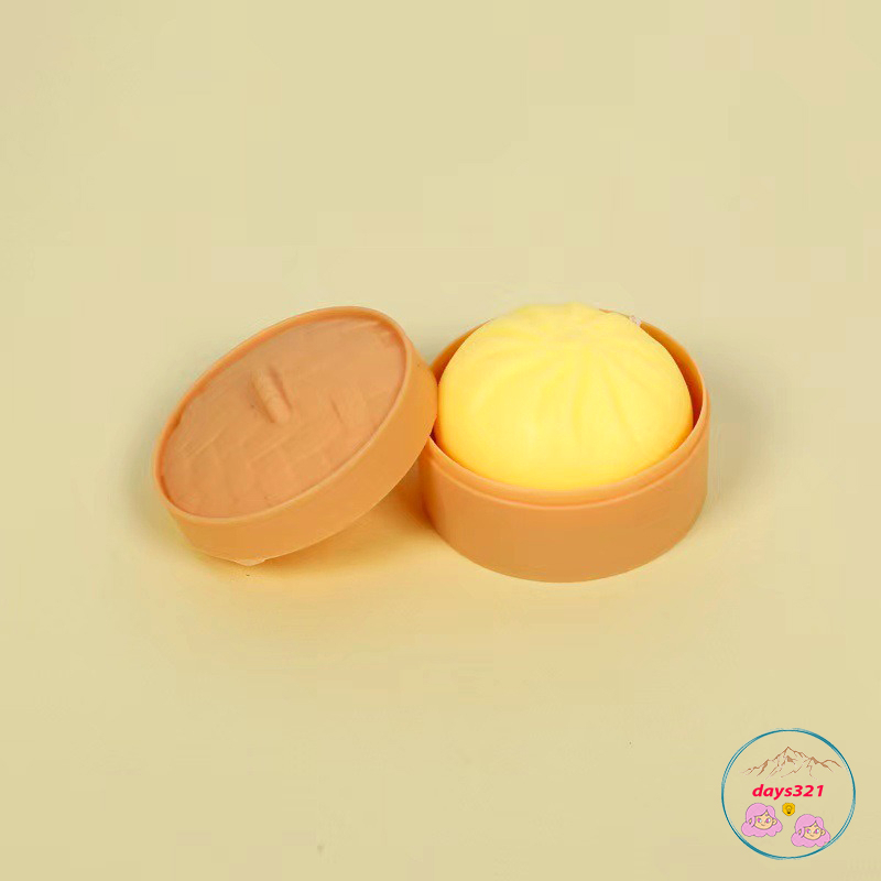 Đồ chơi Squishy hình bánh bao có hộp như hình chậm tăng giá rẻ dễ thương màu trắng gudetama Size nhỏ