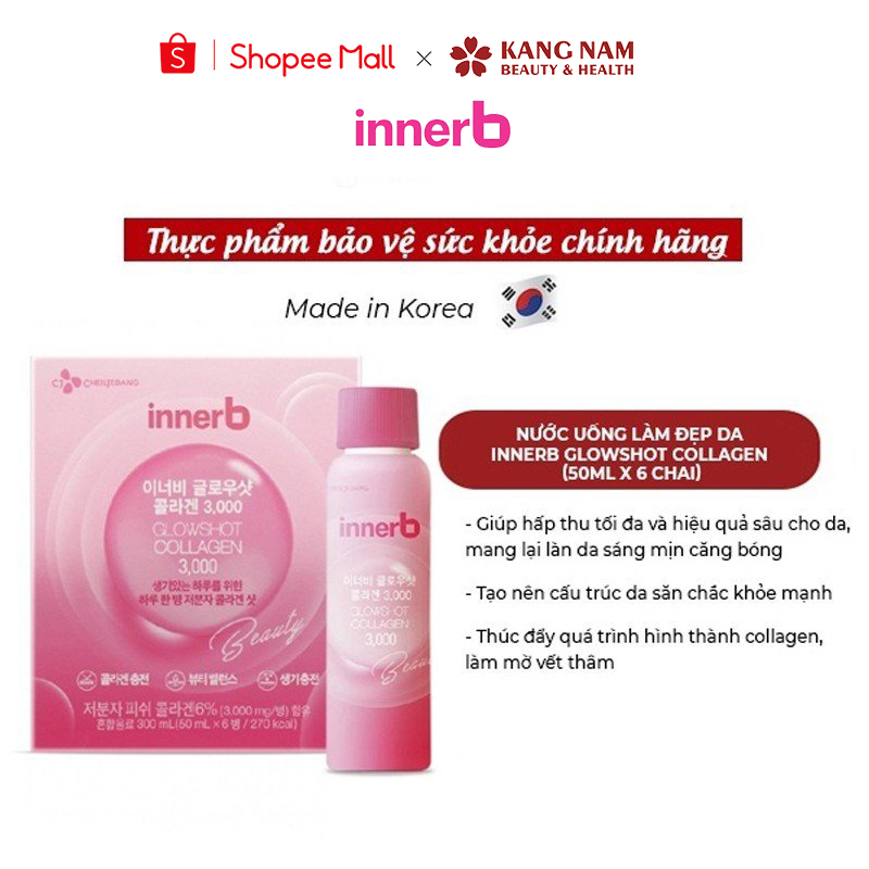 Combo 2 Chai Nước Uống Làm Đẹp Da Innerb Glowshot Collagen (50ml x 2 Chai)