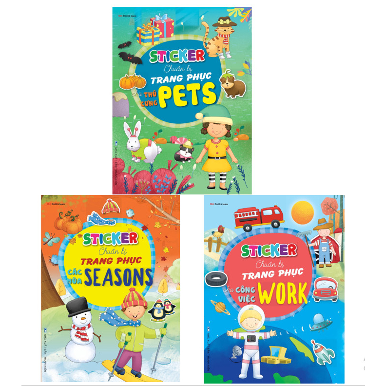 Sách - Combo 3 cuốn Sticker Chuẩn Bị Trang Phục - ndbooks
