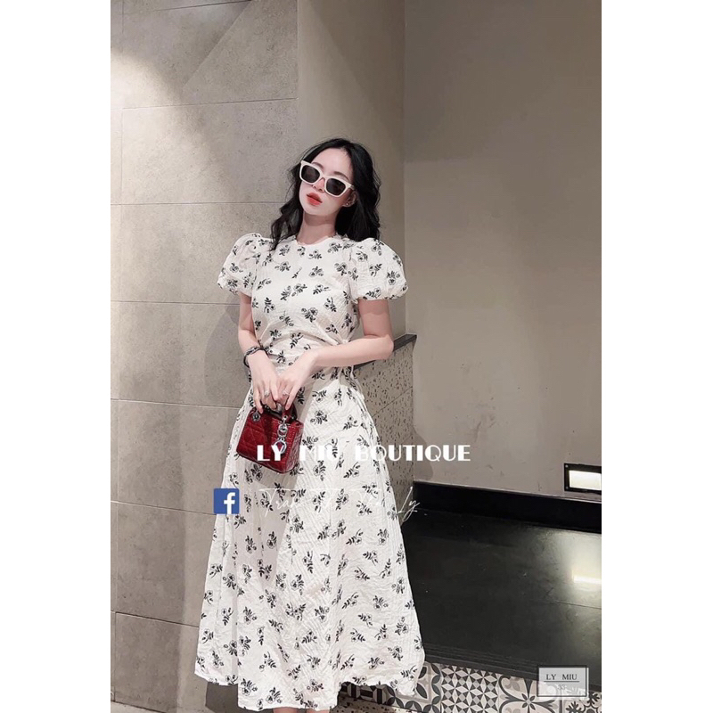 🌈BIGSIZE ĐẦM HOA MIDI RÚT EO TRÒN🌈