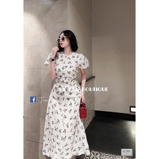 🌈BIGSIZE ĐẦM HOA MIDI RÚT EO TRÒN🌈