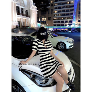 🌈 BIGSIZE ĐẦM POLO SỌC CỔ XỊN🌈