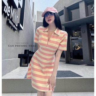 🌈 BIGSIZE ĐẦM POLO SỌC CỔ XỊN🌈