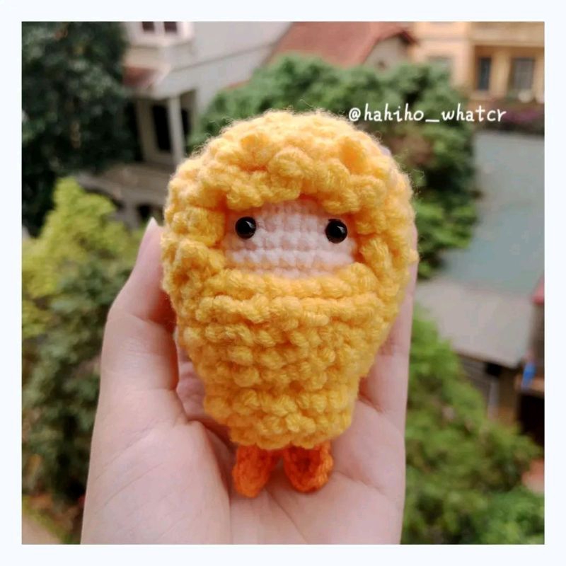 MÓC KHOÁ LEN TÔM CHIÊN XÙ | Kèm dây móc kim loại|  @hahihowhatcr