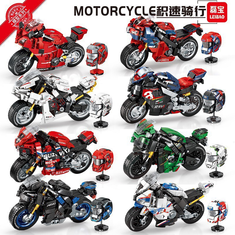 Đồ chơi lắp ráp LEGO xe máy mô phỏng siêu xe 1:14.Hàng cao cấp