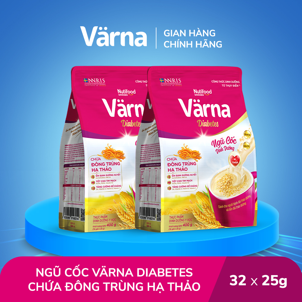 Bộ 2 Túi ngũ cốc dinh dưỡng Värna Diabetes - Ổn định đường huyết - Varna