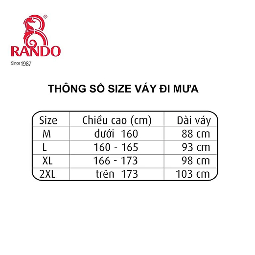 Váy Đi Mưa Cho Nam Và Nữ Chính Hãng Rando