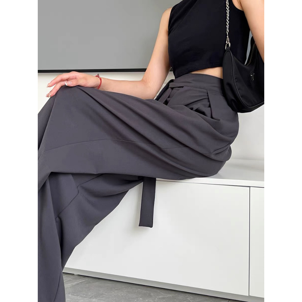 Quần ống suông nữ buộc dây nơ kiểu mới. quần đứng form chất đẹp S2