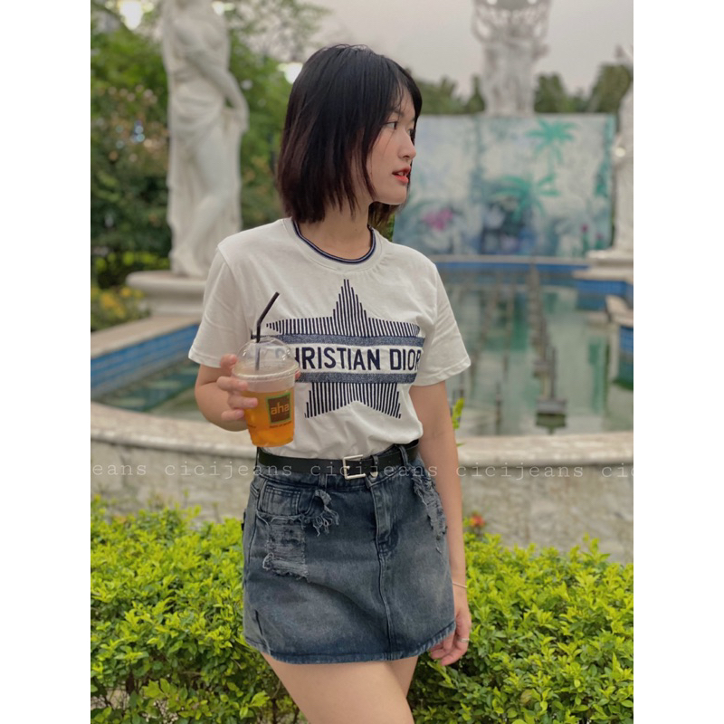 Chân váy jean chữ A ngắn, váy bò ngắn tua 2 bên túi hàng đẹp loại 1, combo váy kèm đai siêu hack dáng  !!!