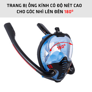 Mặt nạ lặn kèm ống thở full mặt