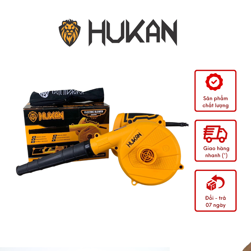 Máy thổi bụi 2 chiều HUKAN HK-800EB lõi đồng công suất 800W có điều tốc 6 cấp 15000 vòng/phút