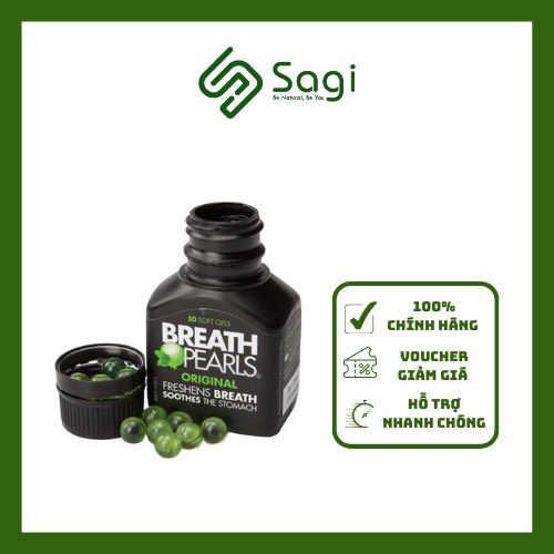 Viên thơm miệng thảo dược Breath Pearls 50 viên