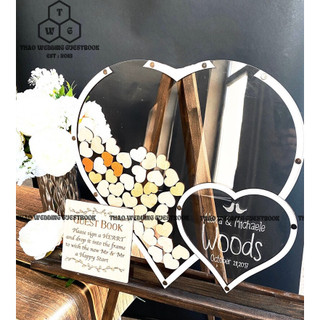 Hộp Thả Tim Trong Suốt  Thiết Kế Nhiều Mẫu Đa Dạng | Thao Wedding Guestbook
