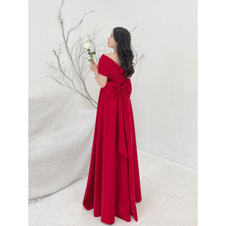 Đầm maxi dạ hội trễ vai cao cấp