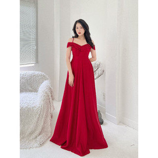 Đầm maxi dạ hội trễ vai cao cấp