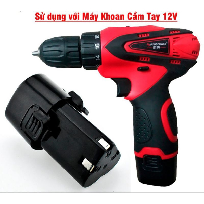 Pin máy khoan cầm tay 12V – 3 cạnh tam giác dùng cho các loại máy khoan bắn vít cầm tay 12V.