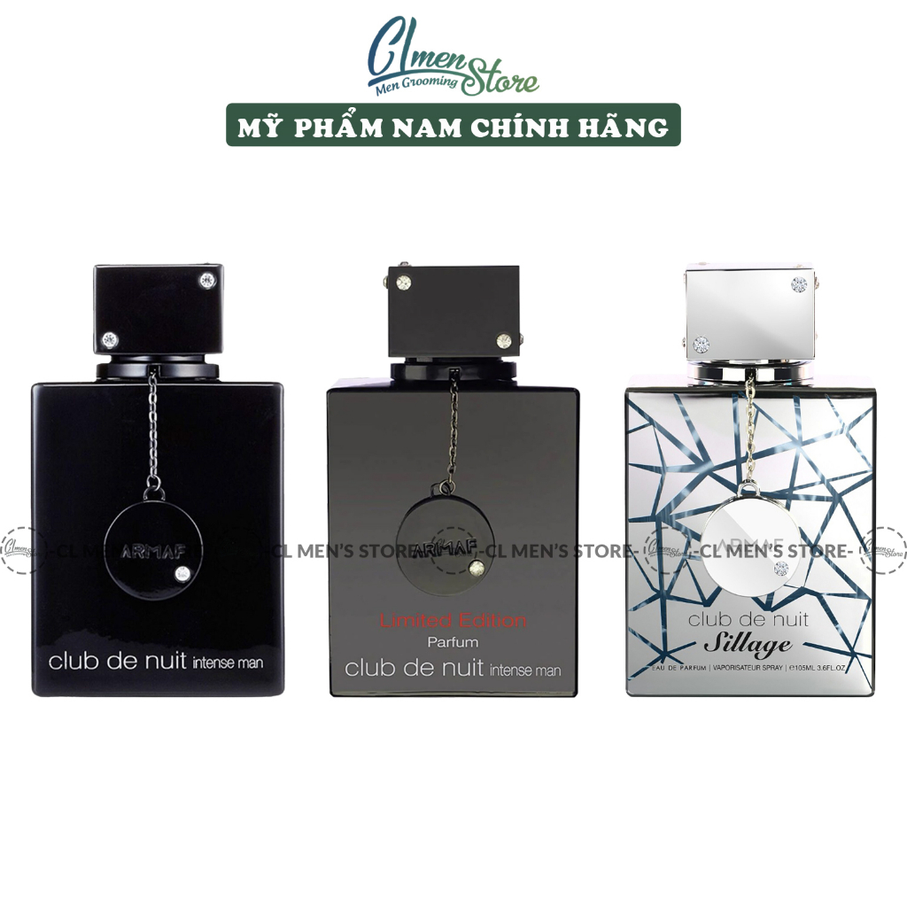 Mẫu dùng thử 10ml - Nước Hoa 𝐀𝐑𝐌𝐀𝐅 Club de Nuit | Intense man EDT - Intense Man Parfum – Limited Edition - Sillage