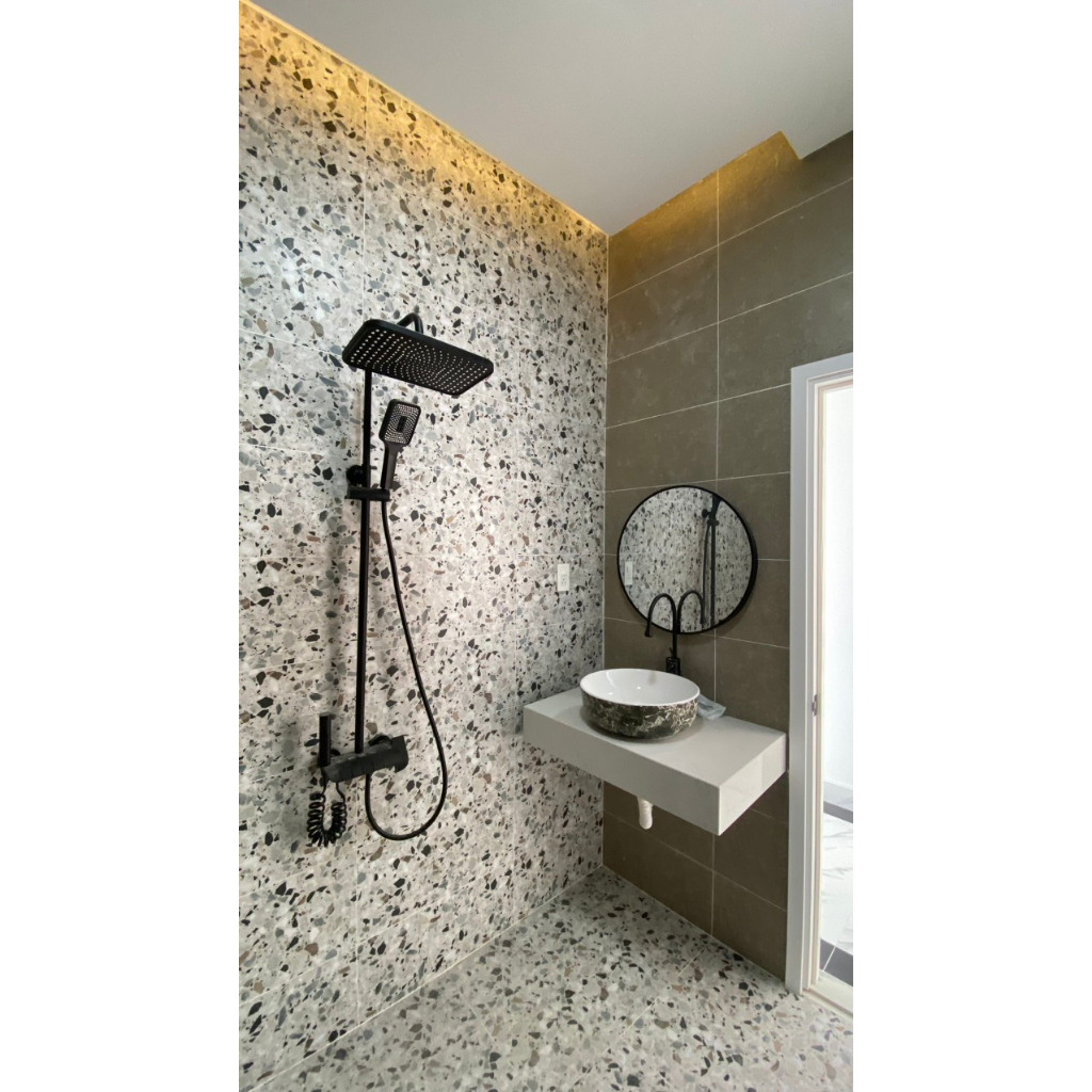 Bàn đá vuông hộp đặt chậu lavabo nhiều kích cỡ