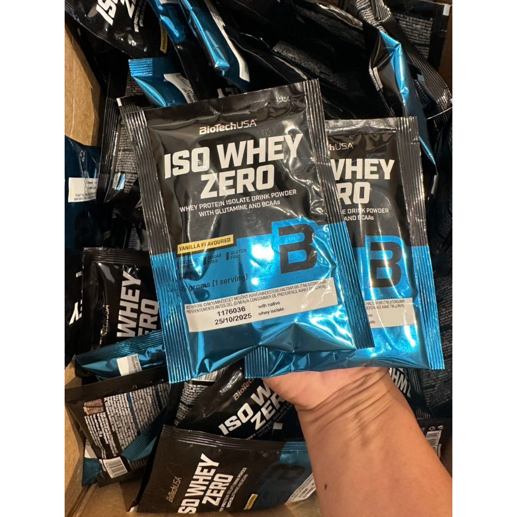 Sample Iso Whey Zero -  Whey Protein Isolate BioTech (1Liều), Hỗ Trợ Tăng Cơ/Giảm Mỡ, 22g Protein, 9g EAA, 5G BCAA.