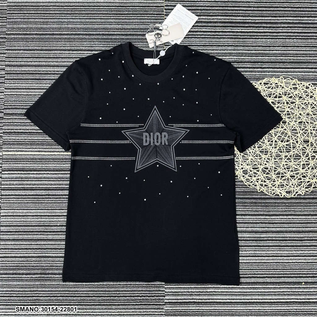 Áo Thun Cotton Nam In Ngôi Sao, Áo Phông Nam Họa Tiết Dio Cao Cấp