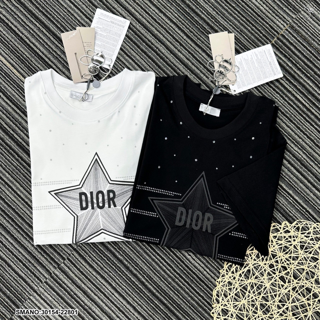 Áo Thun Cotton Nam In Ngôi Sao, Áo Phông Nam Họa Tiết Dio Cao Cấp