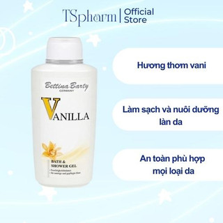 Sữa tắm, sữa dưỡng thể Vanilla By Bettina Barty - 500ml [ Hàng Đức ]