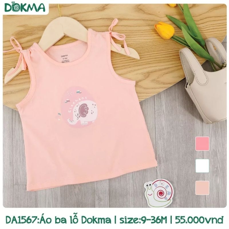 Áo ba lỗ, sát nách bé gái Dokma 9-36M DA1567
