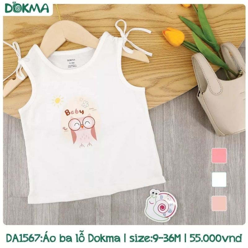 Áo ba lỗ, sát nách bé gái Dokma 9-36M DA1567
