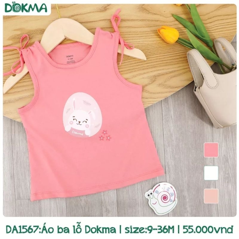 Áo ba lỗ, sát nách bé gái Dokma 9-36M DA1567