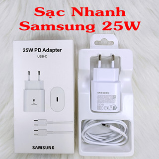 Bộ Sạc Nhanh Samsung 25W 2 Đầu Type C Dùng Cho Tất Cả Điện Thoại Cổng Type C