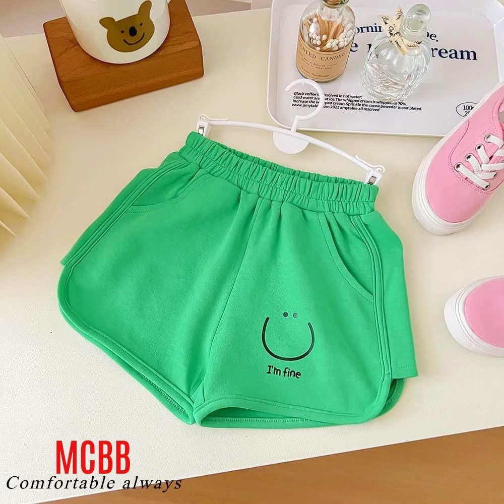MCBB 8-24Kg Quần Cotton Bé Gái Quần Bé Gái Quần Short Cho Bé Gái Thun Mặc Nhà Đùi Cộc Ôm Quần Trẻ Em 1 2 3 4 5 6 Tuổi Nữ