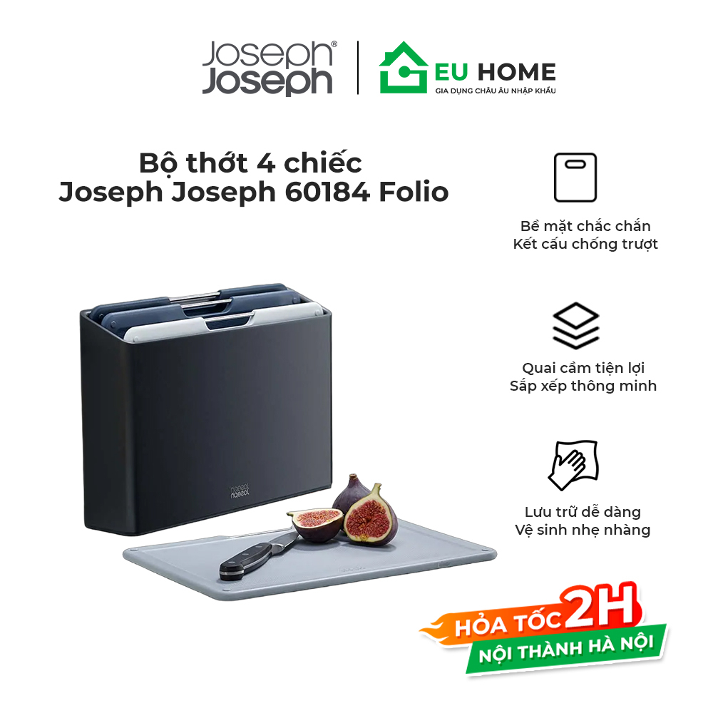 Bộ Thớt Hai Mặt Joseph Joseph 60184 Folio 4 Món Sắp Xếp Thông Minh Gọn Gàng - EU Home