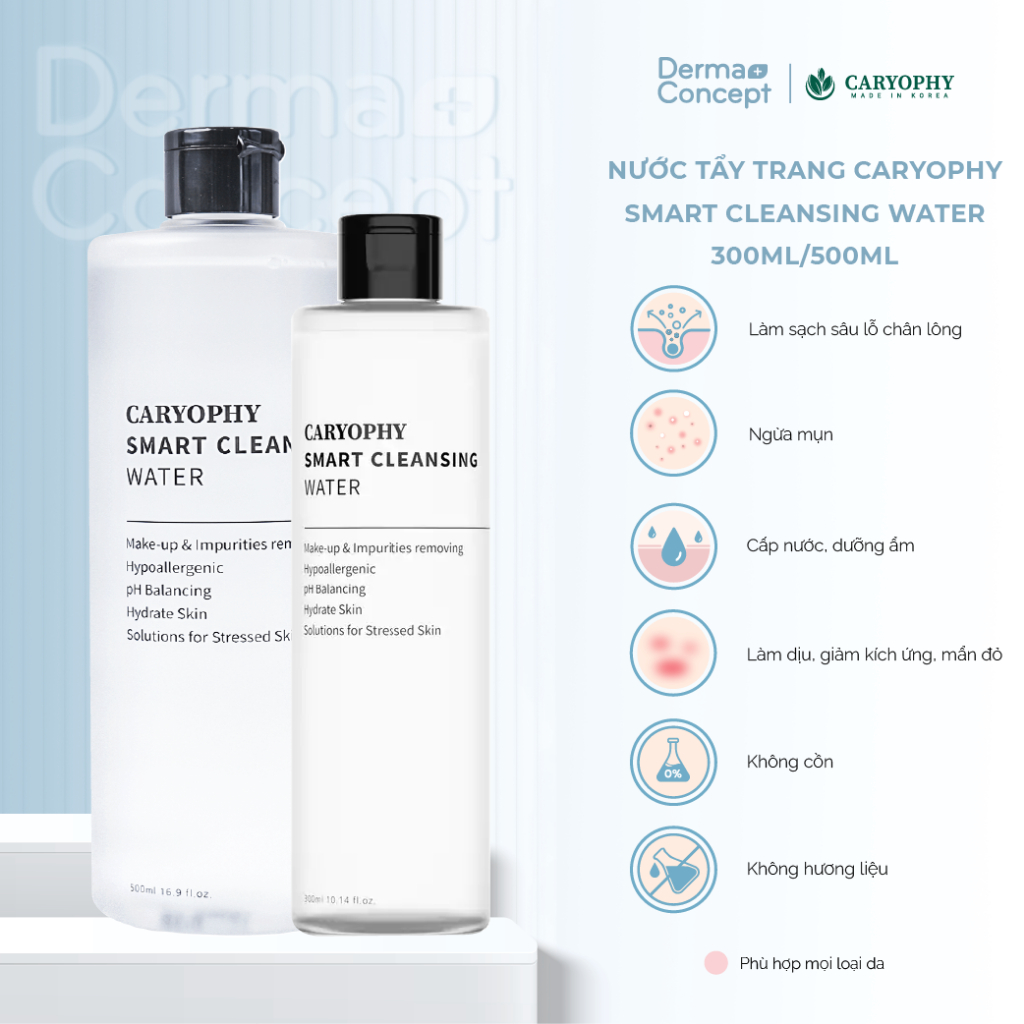 Nước tẩy trang Caryophy Smart Cleansing Water 300ml/500ml