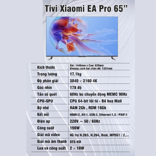 Tivi 4K EA65 Pro Xiaomi