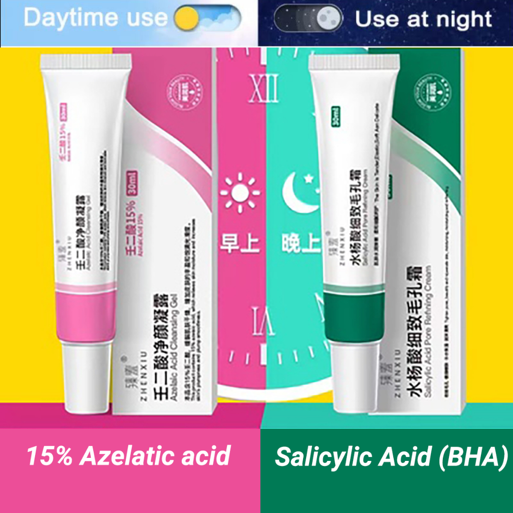 Kem ZHENXIU 15% Azelactic acid+ Salisylic Acid giảm mụn, mờ thâm, sẹo, thu nhỏ lỗ chân lông, kiểm soát nhờn