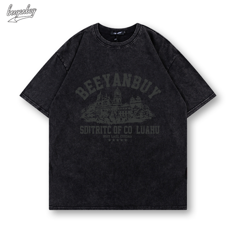 Áo thun phông nam trắng local brand BEEYANBUY vintage T-shirt in hình unisex 100% cotton-B0011